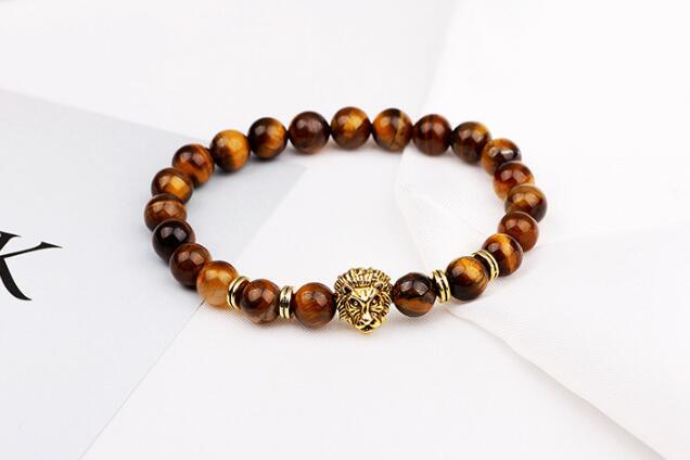 Majestic Beaded Lion Bracelet